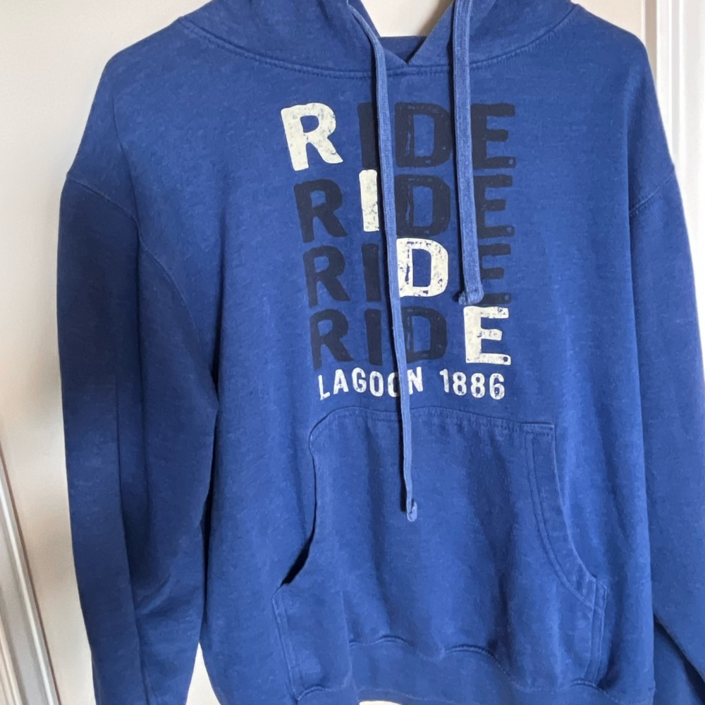 Blue “Ride” Y2K Skater Hoodie